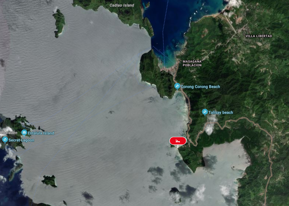 Las cabanas beach map