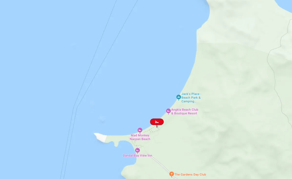 Nacpan Beach map